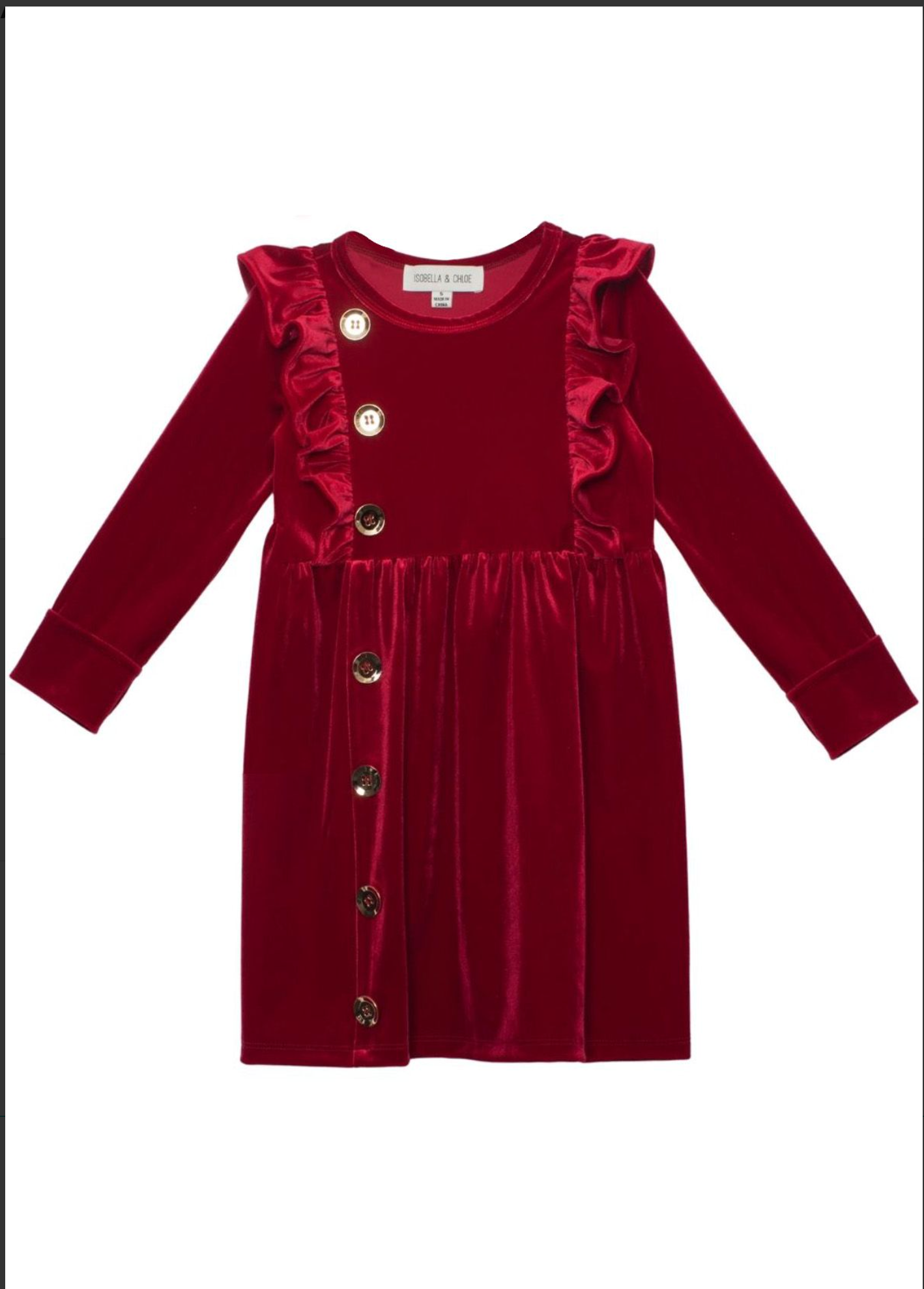 Isobella and Chloe Velvet Dress